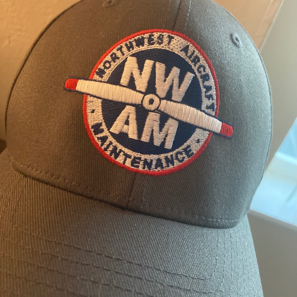 Port Authority NW Aircraft Maintenance gray baseball cap S/M
